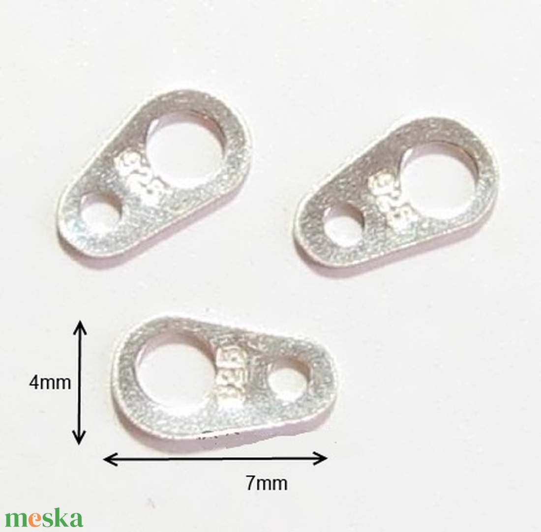 925-ös ezüst kapocs vég ELK KV 02 2db - gyöngy, ékszerkellék - egyéb alkatrész - Meska.hu