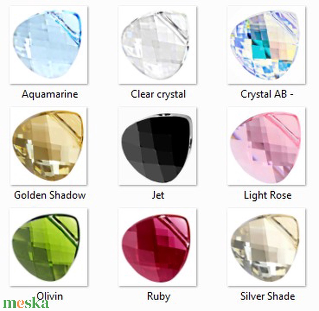 Swarovski kristály medál: briolett szív 11mm keresztben fúrt több szín SW6012-11 - kellékek & szerszámok - gyöngyfűzés kellékek - swarovski kristályok - Meska.hu Swarovski kristály medál: briolett szív 11mm keresztben fúrt több szín SW6012-11 - kellékek & szerszámok - gyöngyfűzés kellékek - swarovski kristályok - Meska.hu