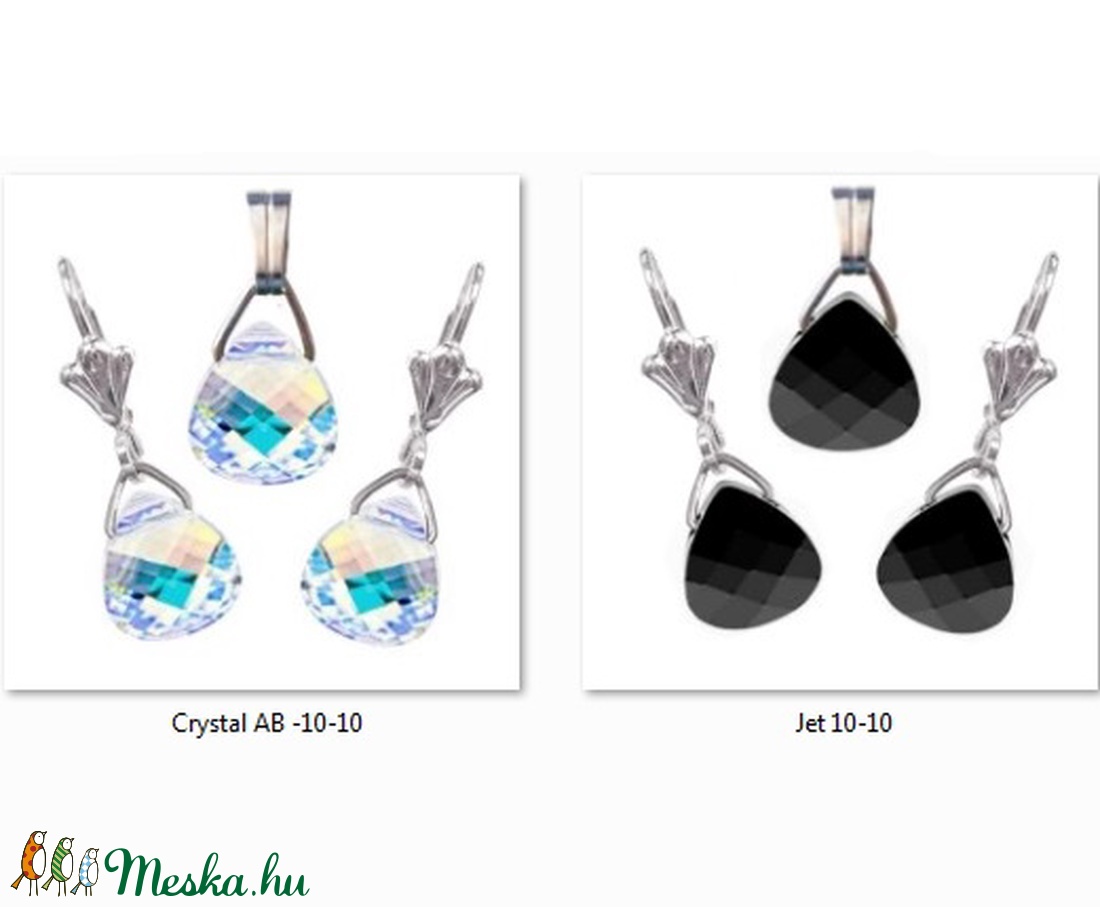 Swarovski kristály 11-11mm-es briolett szív szett - ékszer - ékszerszett - Meska.hu Swarovski kristály 11-11mm-es briolett szív szett - ékszer - ékszerszett - Meska.hu