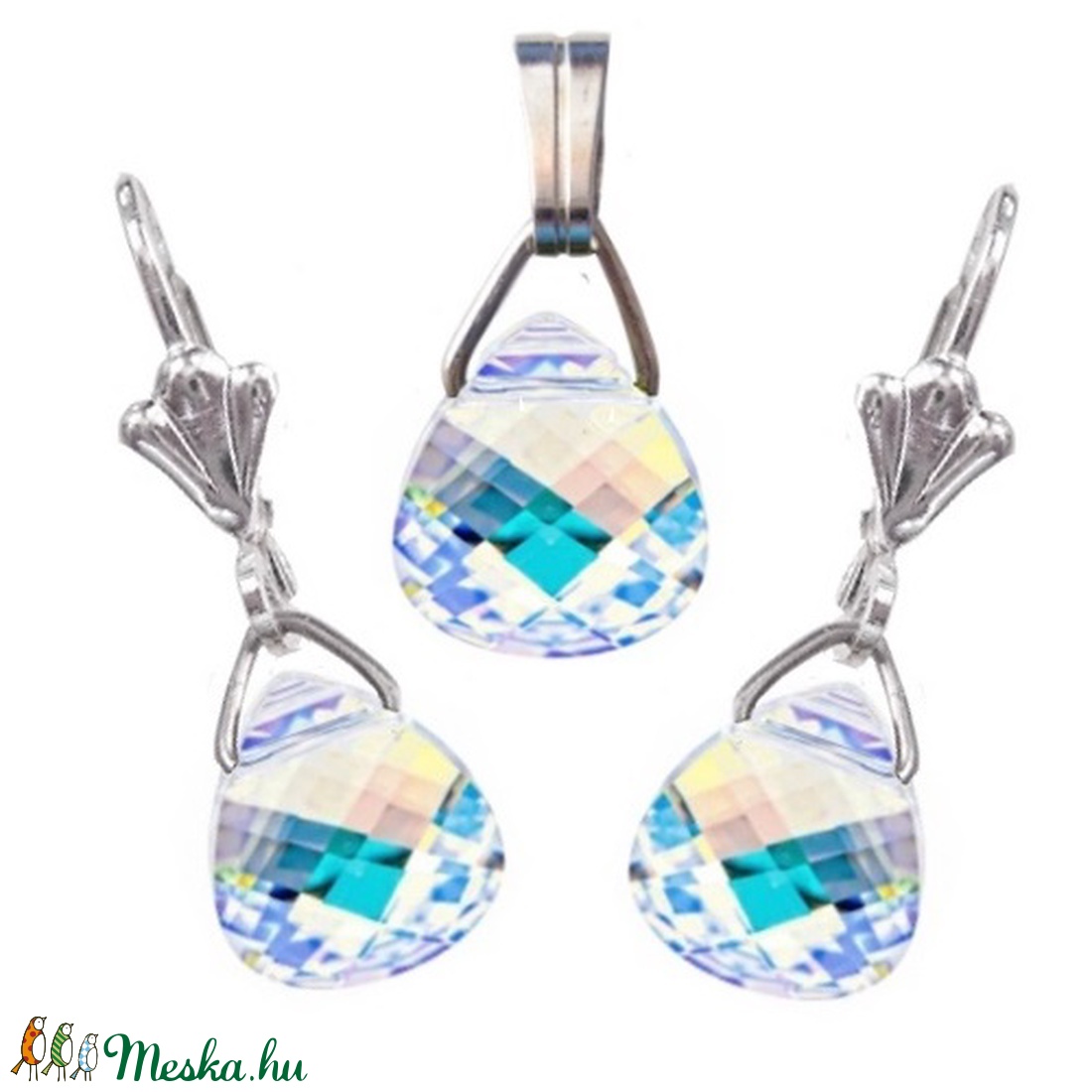Swarovski kristály 11-11mm-es briolett szív szett - ékszer - ékszerszett - Meska.hu Swarovski kristály 11-11mm-es briolett szív szett - ékszer - ékszerszett - Meska.hu