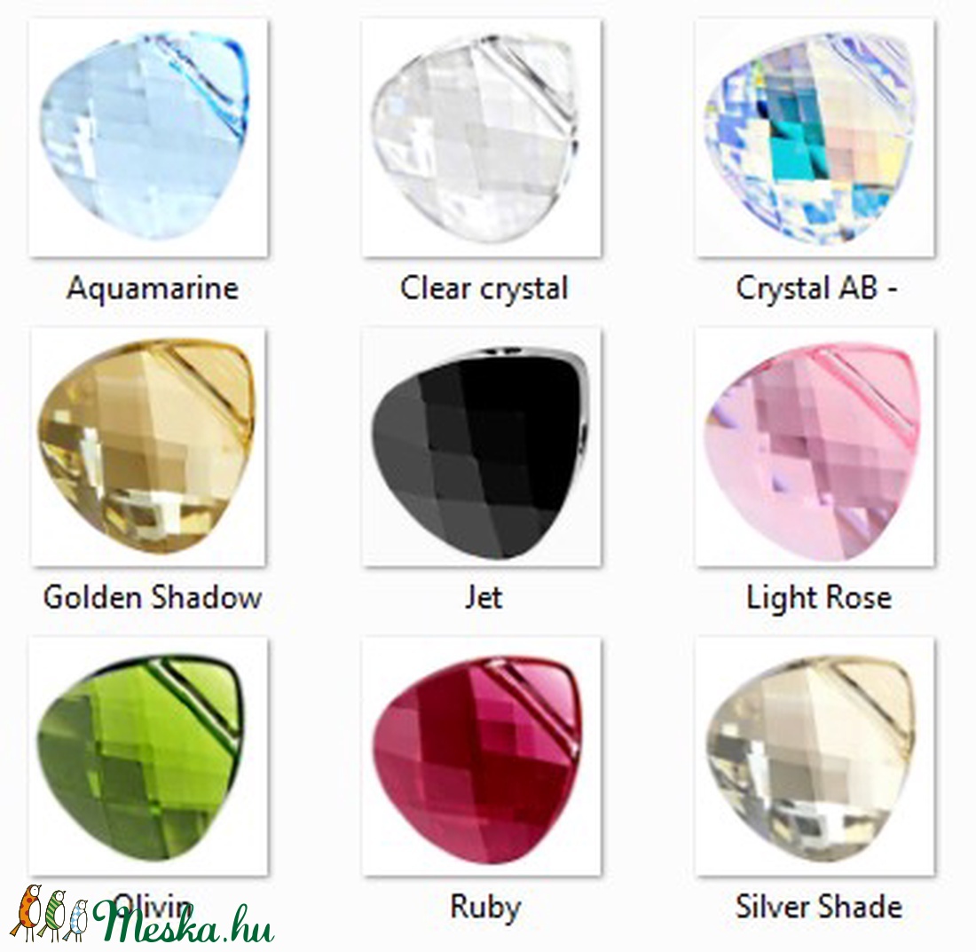 Swarovski kristály medál: briolett szív 15,5mm keresztben fúrt több szín SW6012-15,5 - kellékek & szerszámok - gyöngyfűzés kellékek - swarovski kristályok - Meska.hu Swarovski kristály medál: briolett szív 15,5mm keresztben fúrt több szín SW6012-15,5 - kellékek & szerszámok - gyöngyfűzés kellékek - swarovski kristályok - Meska.hu