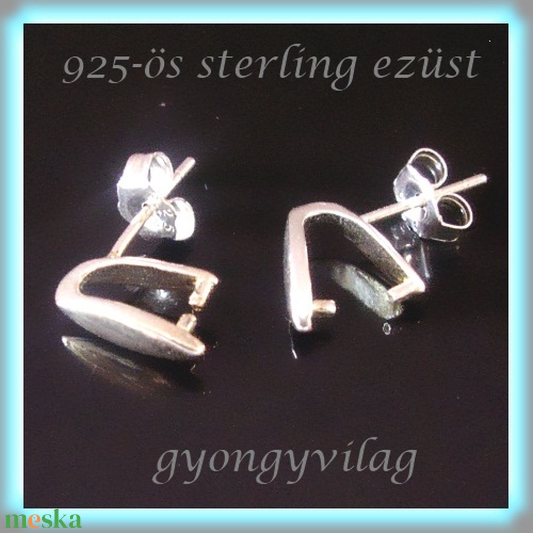 925-ös sterling ezüst ékszerkellék: fülbevaló kapocs, bedugós EFK B 18 - kellékek & szerszámok - ékszerkellék - fülbevaló kapocs - Meska.hu 925-ös sterling ezüst ékszerkellék: fülbevaló kapocs, bedugós EFK B 18 - kellékek & szerszámok - ékszerkellék - fülbevaló kapocs - Meska.hu