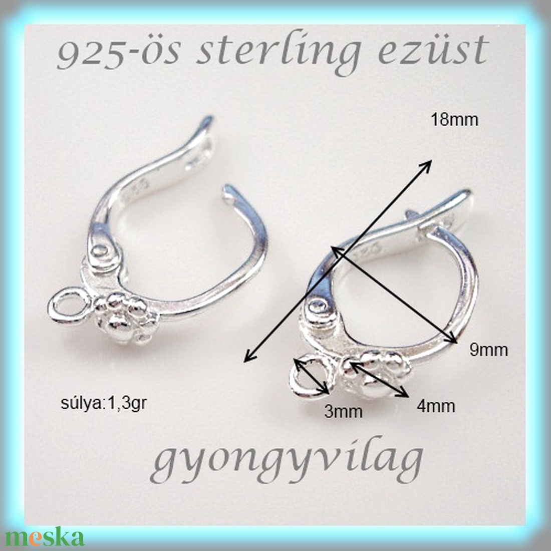 925-ös sterling ezüst ékszerkellék: fülbevaló kapocs, biztonsági-francia kapcsos EFK K 10 - kellékek & szerszámok - ékszerkellék - fülbevaló kapocs - Meska.hu 925-ös sterling ezüst ékszerkellék: fülbevaló kapocs, biztonsági-francia kapcsos EFK K 10 - kellékek & szerszámok - ékszerkellék - fülbevaló kapocs - Meska.hu