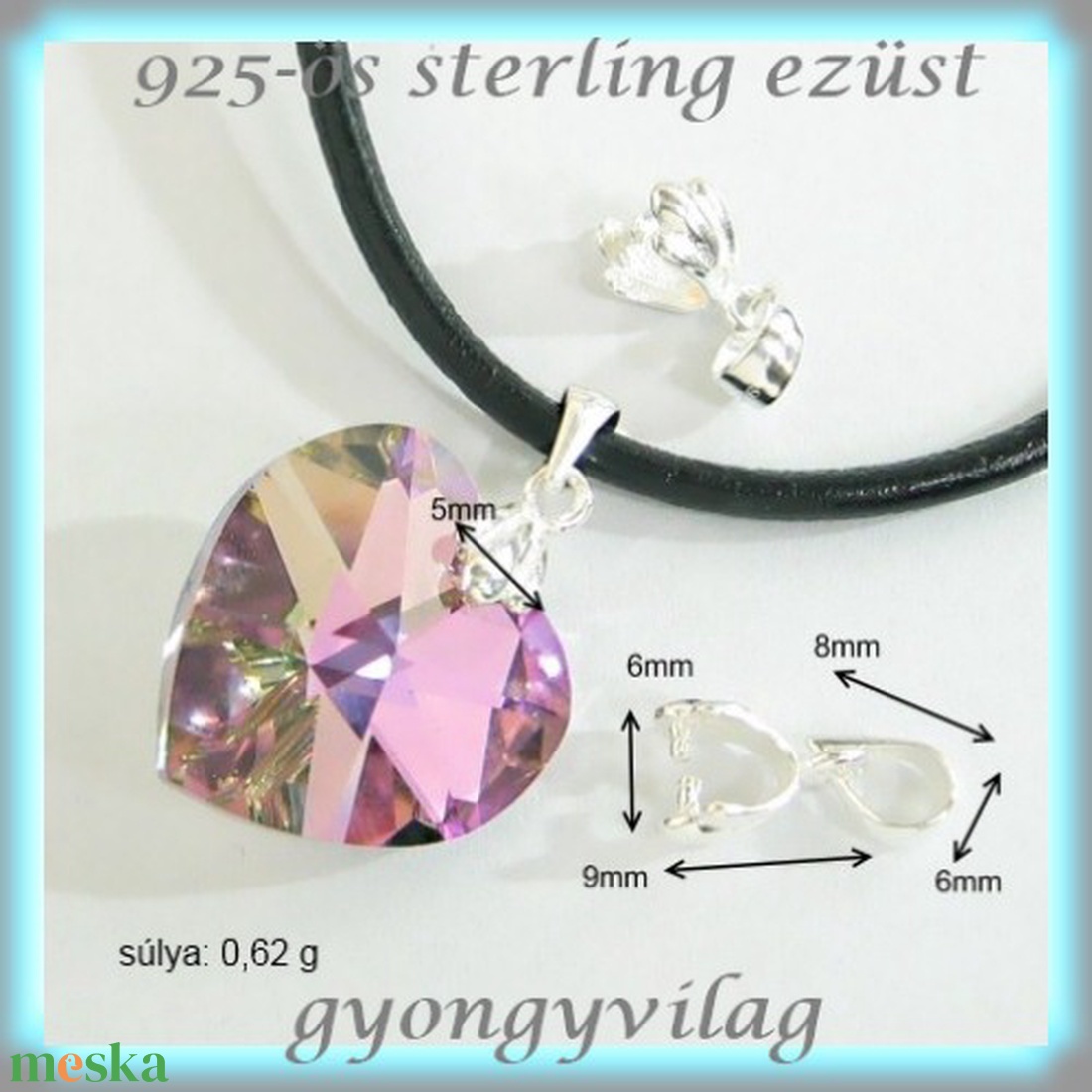 925-ös ezüst medálkapocs EMK 27 - kellékek & szerszámok - ékszerkellék - medáltartó, medálkapocs - Meska.hu 925-ös ezüst medálkapocs EMK 27 - kellékek & szerszámok - ékszerkellék - medáltartó, medálkapocs - Meska.hu