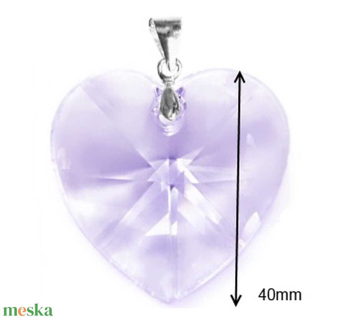 Swarovski kristály medál -40mm-es szív több színben - ékszer - nyaklánc - medál - Meska.hu Swarovski kristály medál -40mm-es szív több színben - ékszer - nyaklánc - medál - Meska.hu