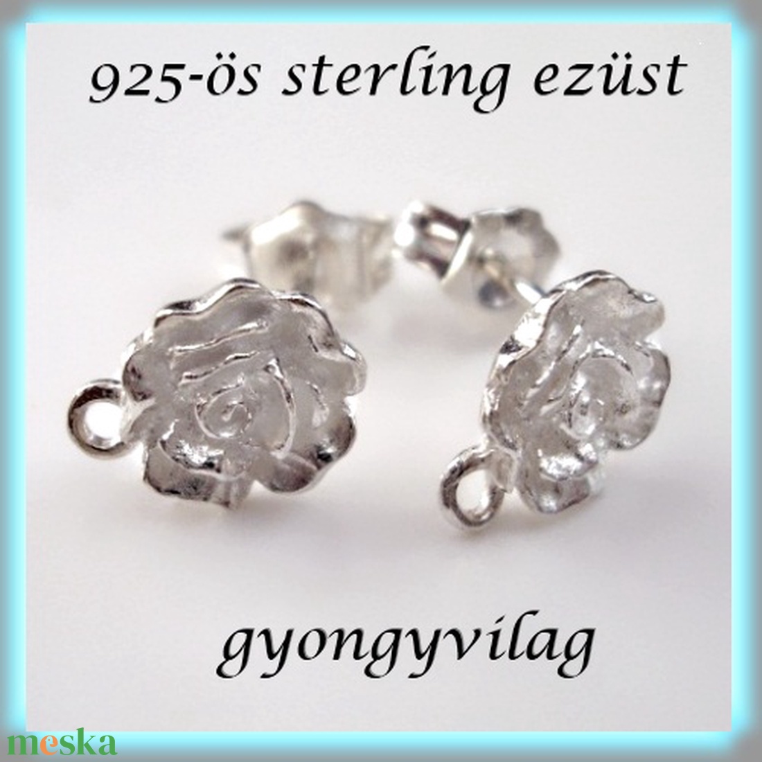 925-ös ezüst fülbevaló kapocs EFK B 03-9 - gyöngy, ékszerkellék - egyéb alkatrész - Meska.hu 925-ös ezüst fülbevaló kapocs EFK B 03-9 - gyöngy, ékszerkellék - egyéb alkatrész - Meska.hu
