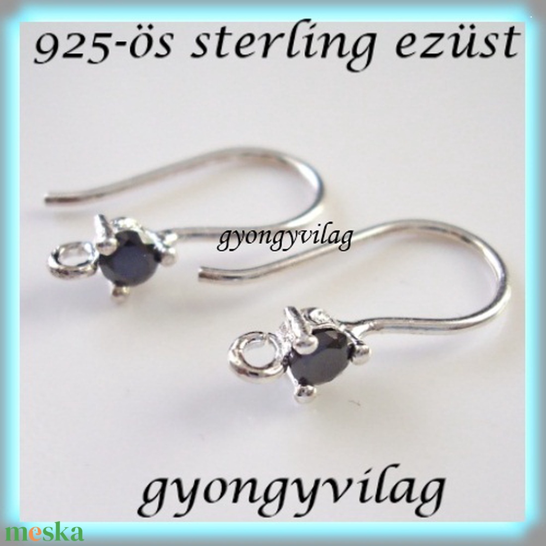 925-ös sterling ezüst ékszerkellék: fülbevaló kapocs, akasztós EFK A 02 J - kellékek & szerszámok - ékszerkellék - fülbevaló kapocs - Meska.hu 925-ös sterling ezüst ékszerkellék: fülbevaló kapocs, akasztós EFK A 02 J - kellékek & szerszámok - ékszerkellék - fülbevaló kapocs - Meska.hu