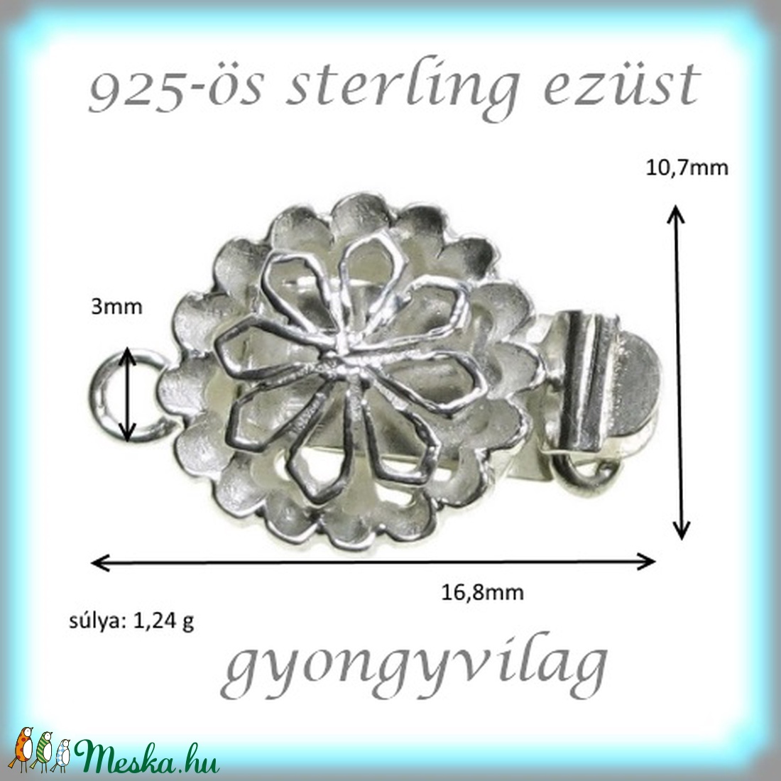 925-ös ezüst 1soros lánckapocs ELK 1S 34 - gyöngy, ékszerkellék - egyéb alkatrész - Meska.hu 925-ös ezüst 1soros lánckapocs ELK 1S 34 - gyöngy, ékszerkellék - egyéb alkatrész - Meska.hu