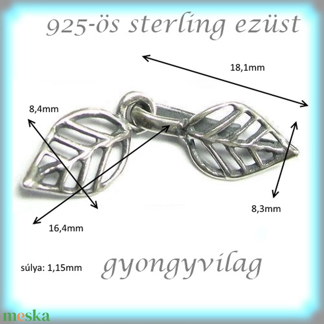 925-ös ezüst 1soros lánckapocs ELK 1S 36 - gyöngy, ékszerkellék - egyéb alkatrész - Meska.hu 925-ös ezüst 1soros lánckapocs ELK 1S 36 - gyöngy, ékszerkellék - egyéb alkatrész - Meska.hu