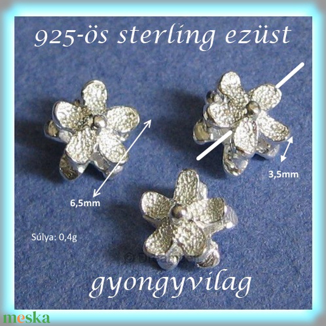 925-ös sterling ezüst ékszerkellék: köztes / gyöngy / dísz EKÖ 72 1db/cs - kellékek & szerszámok - gyöngyfűzés kellékek - fém köztesek - Meska.hu 925-ös sterling ezüst ékszerkellék: köztes / gyöngy / dísz EKÖ 72 1db/cs - kellékek & szerszámok - gyöngyfűzés kellékek - fém köztesek - Meska.hu