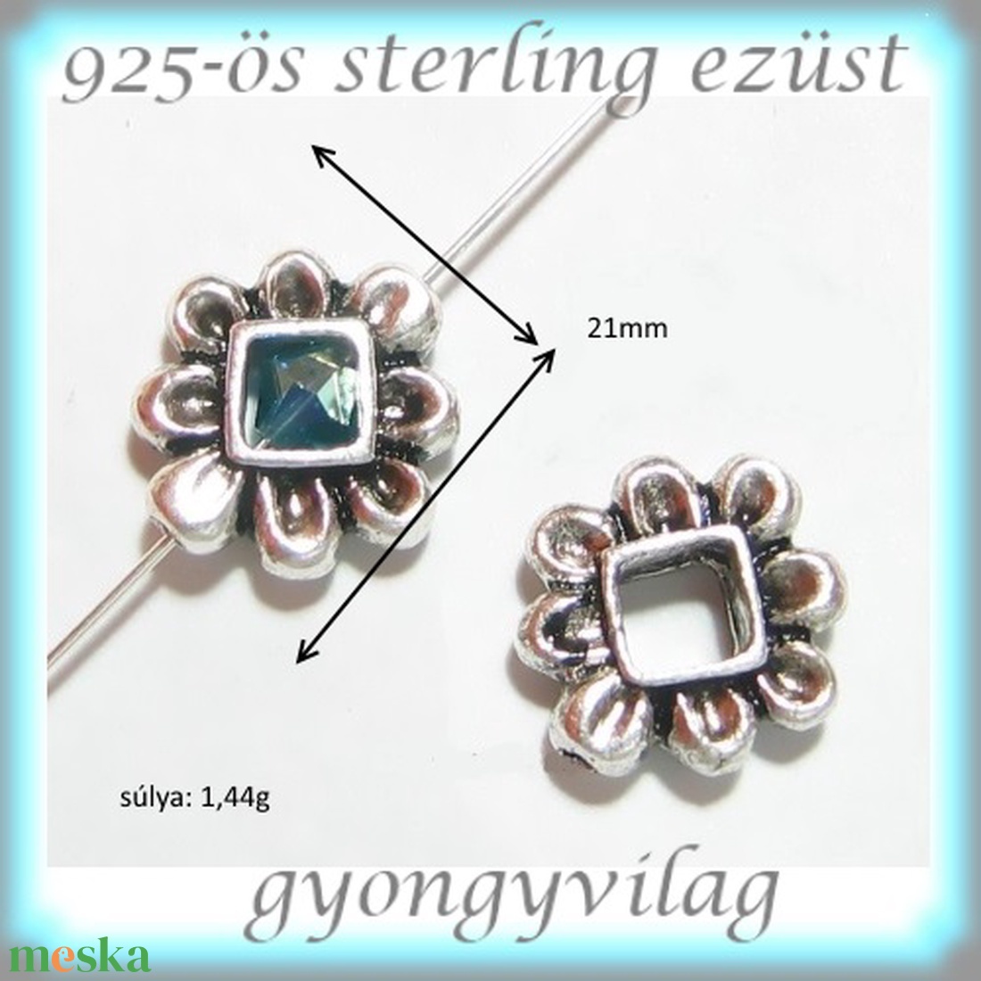 925-ös ezüst köztes / gyöngy / dísz EKÖ 69 - gyöngy, ékszerkellék - fém köztesek - Meska.hu 925-ös ezüst köztes / gyöngy / dísz EKÖ 69 - gyöngy, ékszerkellék - fém köztesek - Meska.hu