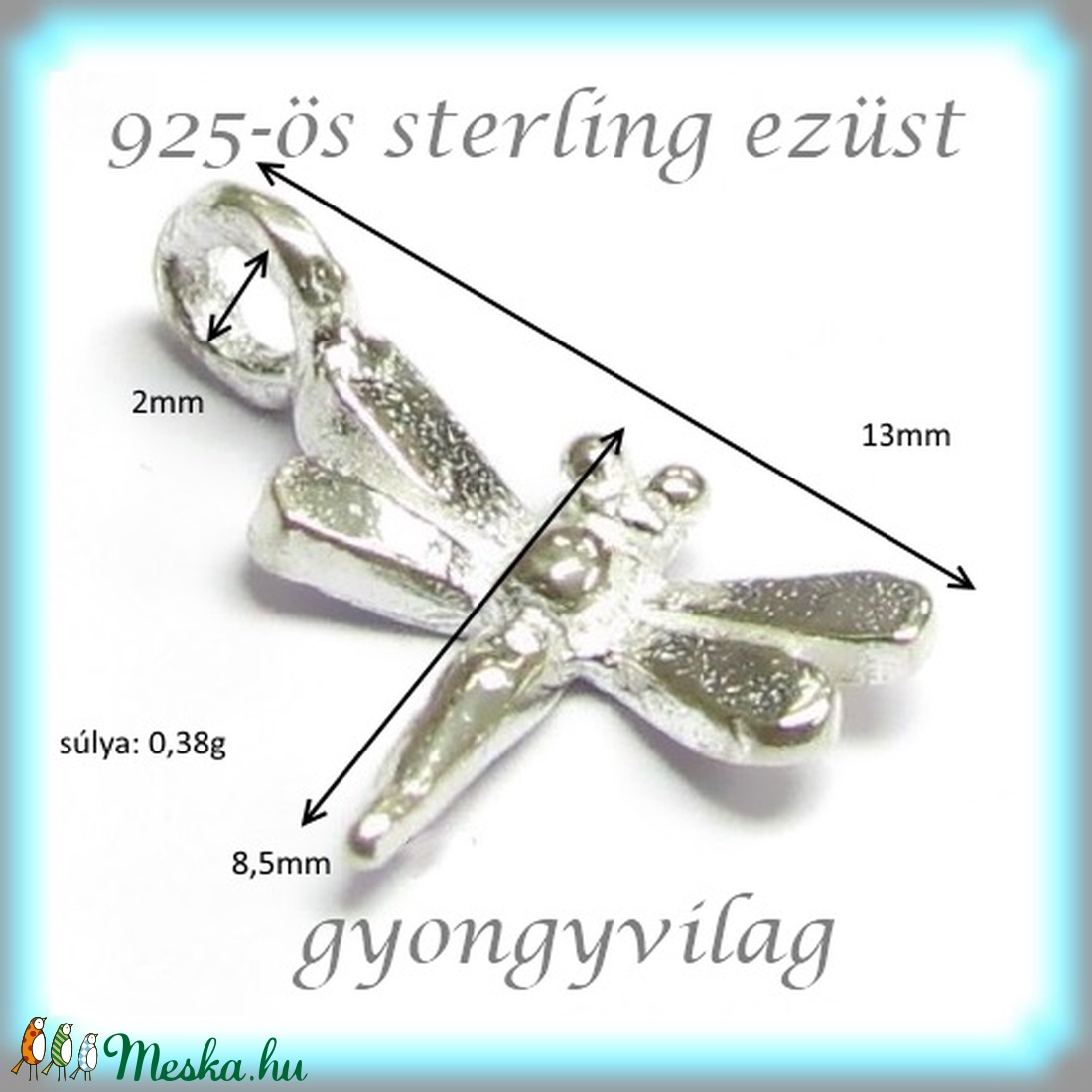 EKA 44  925-ös   ezüst kandeláber/ továbbépíthető köztes  - gyöngy, ékszerkellék - egyéb alkatrész - Meska.hu