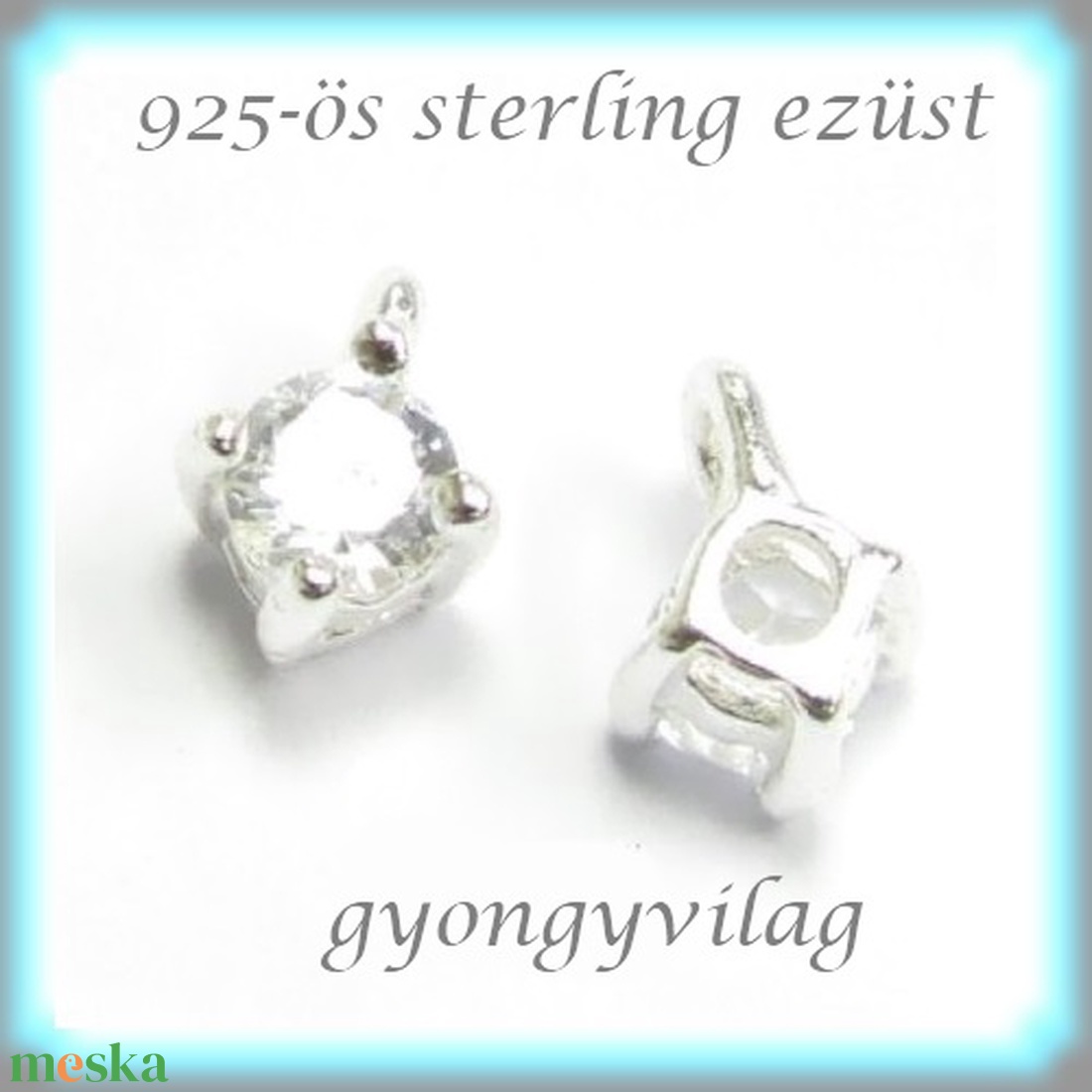 925-ös finomságú sterling ezüst kandeláber/ továbbépíthető köztes /tartó elem EKA 48 - gyöngy, ékszerkellék - egyéb alkatrész - Meska.hu 925-ös finomságú sterling ezüst kandeláber/ továbbépíthető köztes /tartó elem EKA 48 - gyöngy, ékszerkellék - egyéb alkatrész - Meska.hu