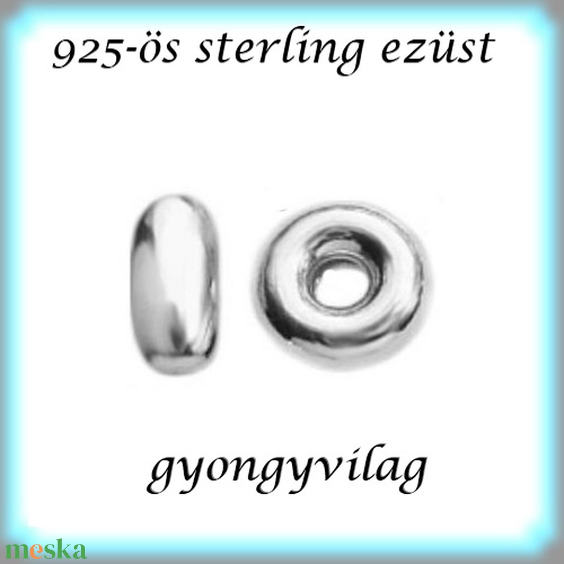 925-ös ezüst köztes / gyöngy / dísz EKÖ 77 - kellékek & szerszámok - gyöngyfűzés kellékek - fém köztesek - Meska.hu 925-ös ezüst köztes / gyöngy / dísz EKÖ 77 - kellékek & szerszámok - gyöngyfűzés kellékek - fém köztesek - Meska.hu