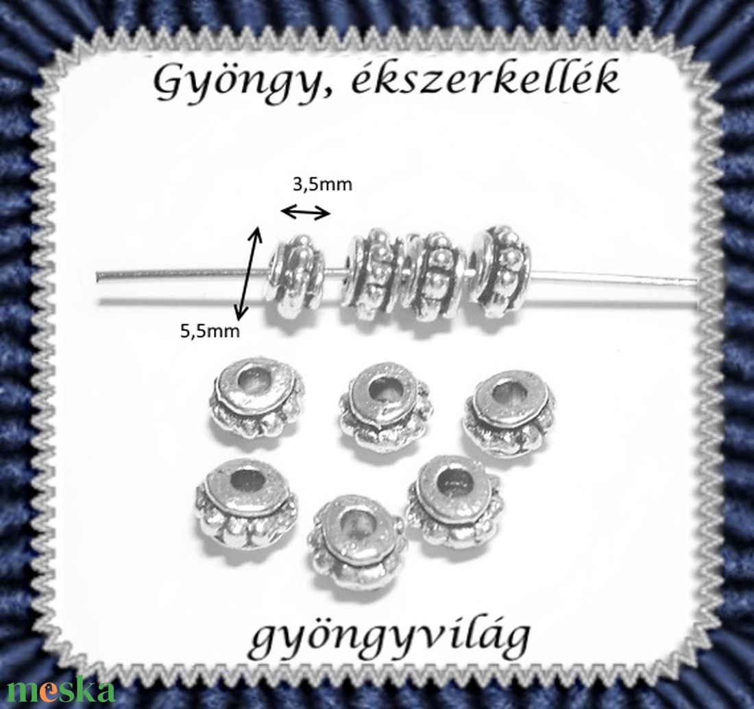 Ékszerkellék: köztes / díszítőelem / gyöngy BKÖ 1S 09 50db/csomag - gyöngy, ékszerkellék - egyéb alkatrész - Meska.hu Ékszerkellék: köztes / díszítőelem / gyöngy BKÖ 1S 09 50db/csomag - gyöngy, ékszerkellék - egyéb alkatrész - Meska.hu