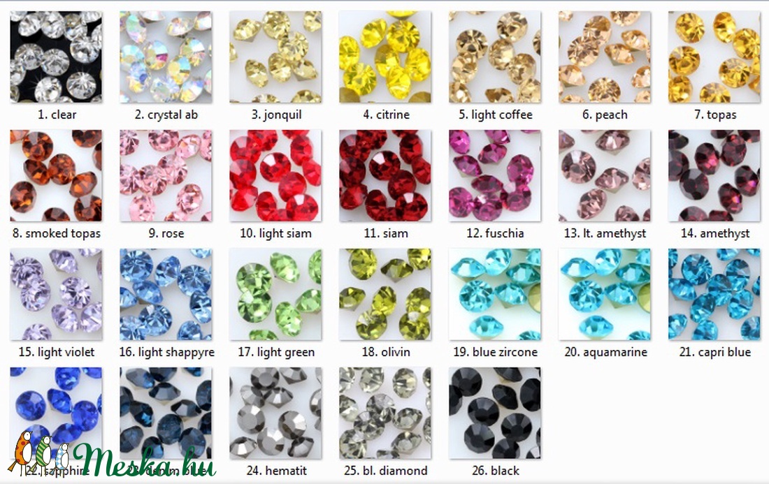  Swarovski rivoli ragasztható 20db/cs 4mm  - kellékek & szerszámok - gyöngyfűzés kellékek - swarovski kristályok - Meska.hu