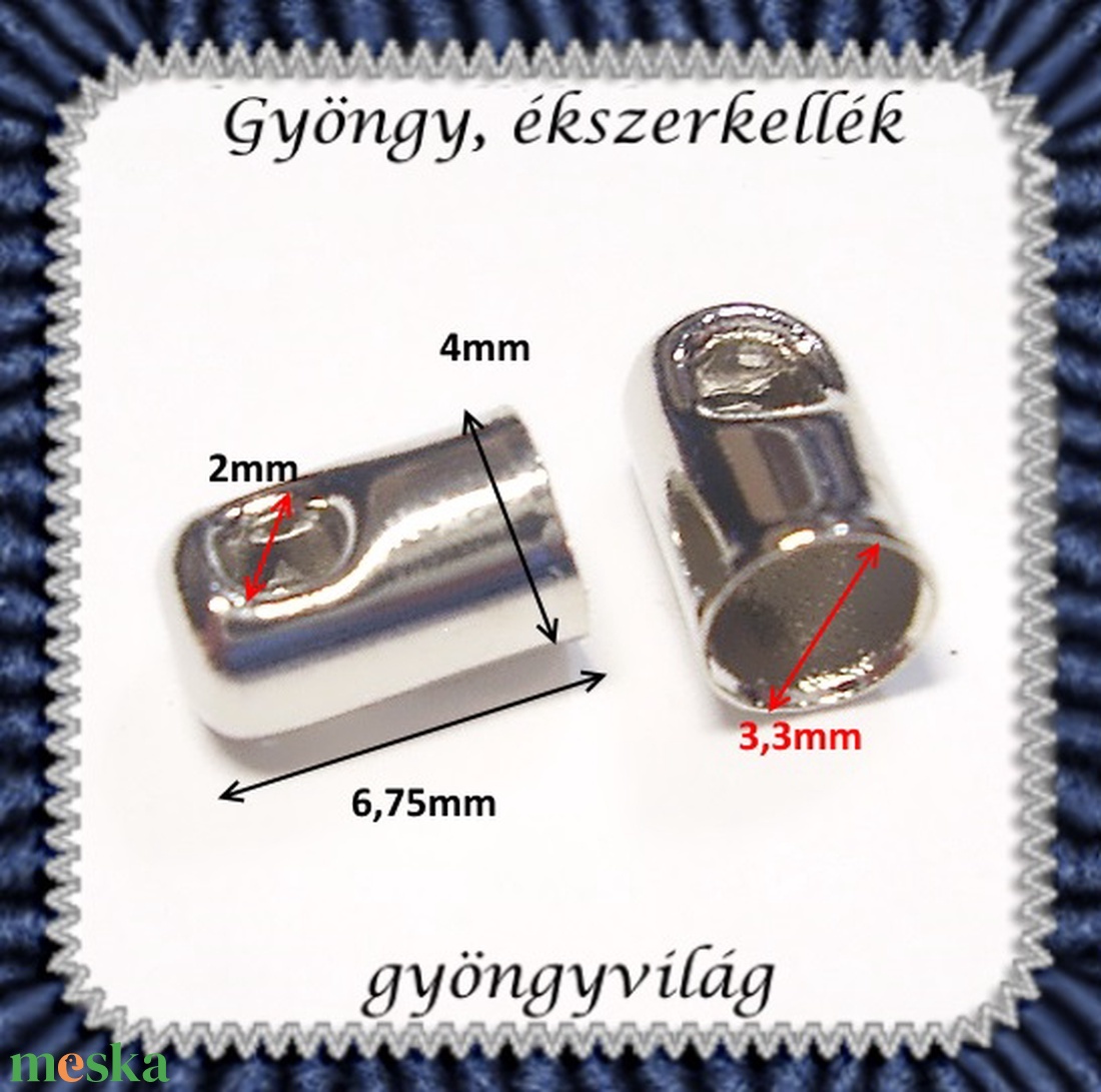 Ékszerkellék: lánckapocs BLK-V10 vég / bőr vég 10 db - gyöngy, ékszerkellék - egyéb alkatrész - Meska.hu