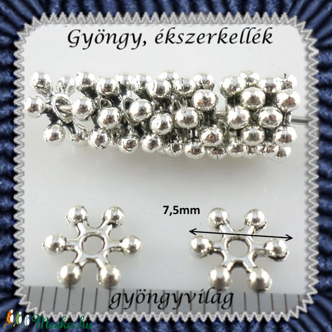 Ékszerkellék: köztes / díszítőelem / gyöngy BKÖ 1S 04-7e 20db/csomag - kellékek & szerszámok - gyöngyfűzés kellékek - fém köztesek - Meska.hu Ékszerkellék: köztes / díszítőelem / gyöngy BKÖ 1S 04-7e 20db/csomag - kellékek & szerszámok - gyöngyfűzés kellékek - fém köztesek - Meska.hu