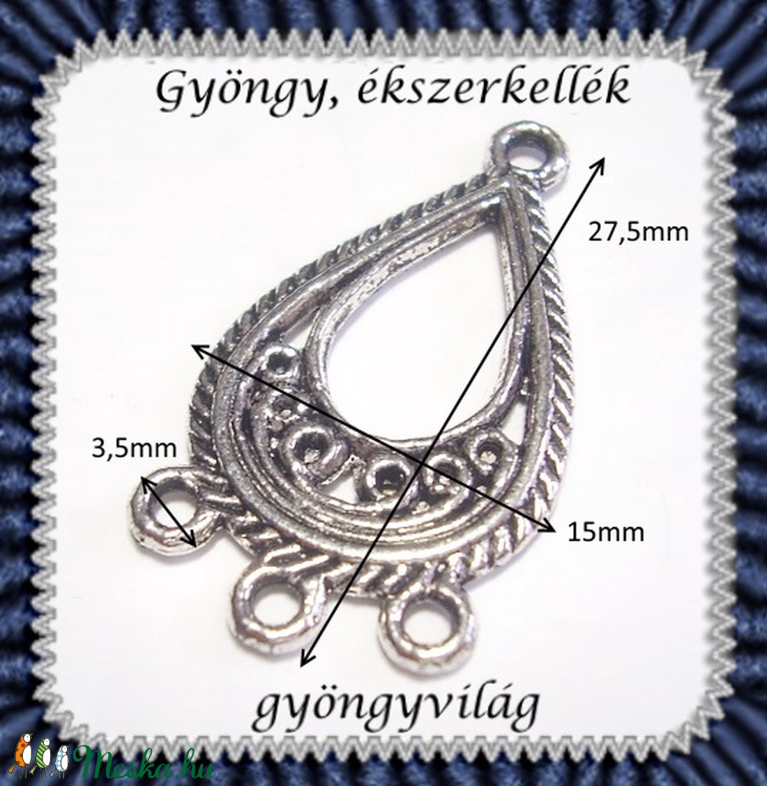  kandeláber/ továbbépíthető köztes / tartó elem 5db/csomag BKA 02 - kellékek & szerszámok - gyöngyfűzés kellékek - fém köztesek - Meska.hu