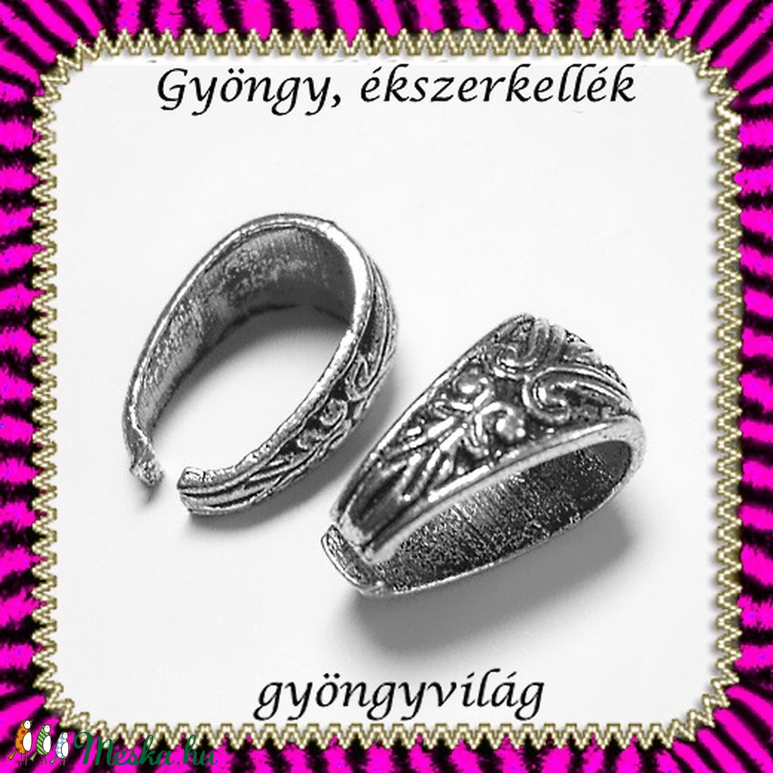 Tibeti ezüst hatású medáltartó BMT 04 8db/csomag - kellékek & szerszámok - gyöngyfűzés kellékek - egyéb alkatrész - Meska.hu Tibeti ezüst hatású medáltartó BMT 04 8db/csomag - kellékek & szerszámok - gyöngyfűzés kellékek - egyéb alkatrész - Meska.hu