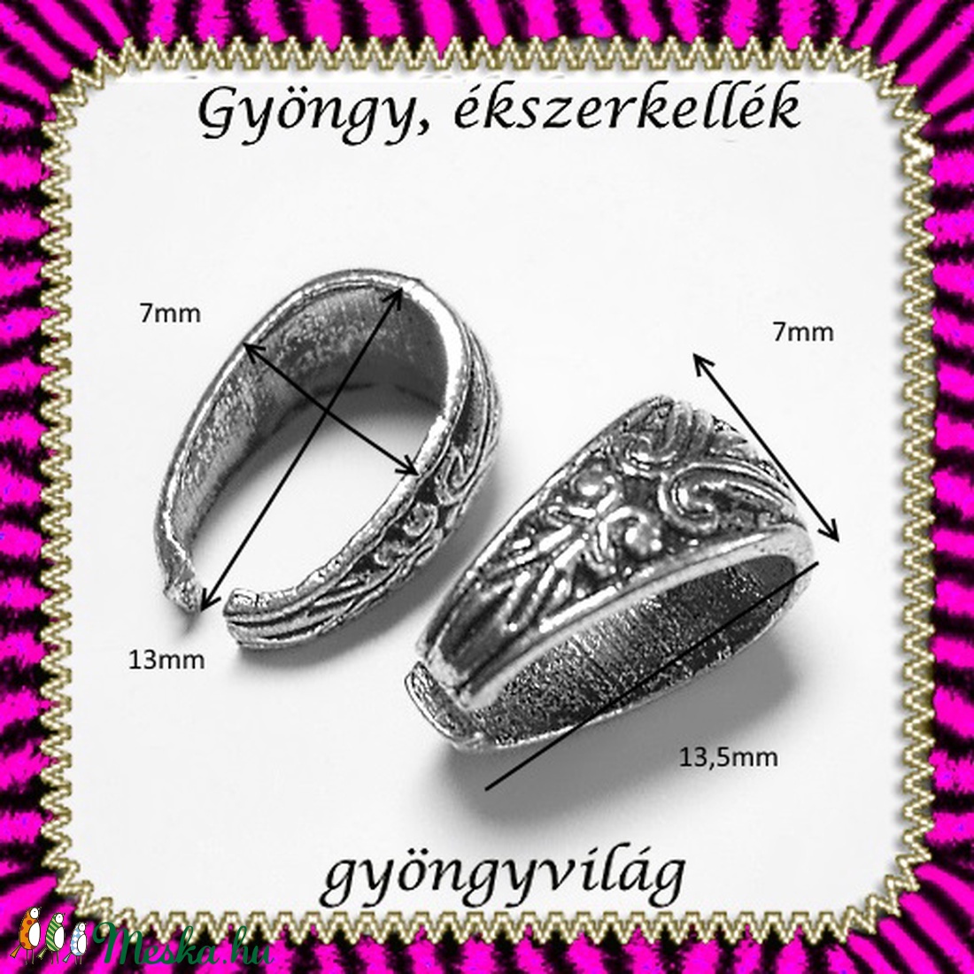 Tibeti ezüst hatású medáltartó BMT 04 8db/csomag - kellékek & szerszámok - gyöngyfűzés kellékek - egyéb alkatrész - Meska.hu Tibeti ezüst hatású medáltartó BMT 04 8db/csomag - kellékek & szerszámok - gyöngyfűzés kellékek - egyéb alkatrész - Meska.hu