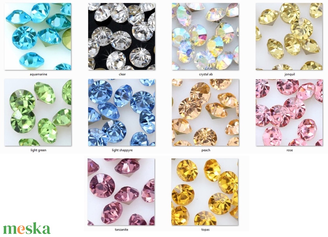 Kristály rivoli 8mm-es 8db/cs ÜGY-RI08 - gyöngy, ékszerkellék - swarovski kristályok - Meska.hu Kristály rivoli 8mm-es 8db/cs ÜGY-RI08 - gyöngy, ékszerkellék - swarovski kristályok - Meska.hu