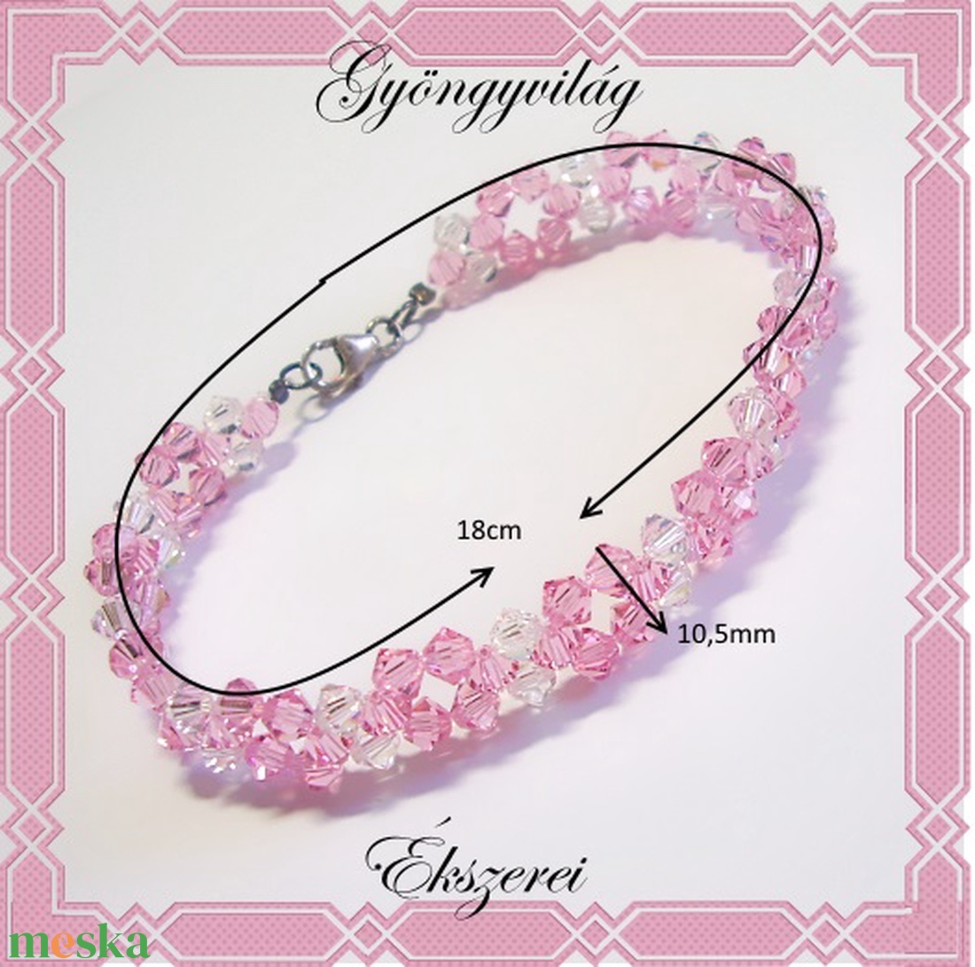 Swarovski kristály gyöngy karkötő bevizsgált 925-ös sterling ezüst kapoccsal SKE-SW03 c-lr - ékszer - karkötő - bogyós karkötő - Meska.hu Swarovski kristály gyöngy karkötő bevizsgált 925-ös sterling ezüst kapoccsal SKE-SW03 c-lr - ékszer - karkötő - bogyós karkötő - Meska.hu