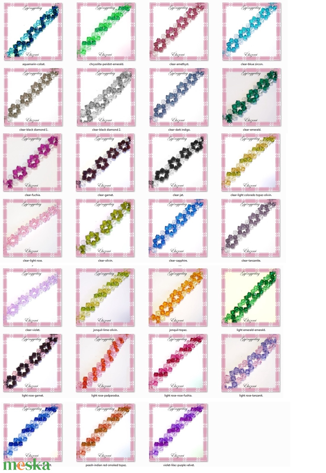 Swarovski kristály gyöngy karkötő bevizsgált 925-ös sterling ezüst kapoccsal SKE-SW03 c-lr - ékszer - karkötő - bogyós karkötő - Meska.hu Swarovski kristály gyöngy karkötő bevizsgált 925-ös sterling ezüst kapoccsal SKE-SW03 c-lr - ékszer - karkötő - bogyós karkötő - Meska.hu