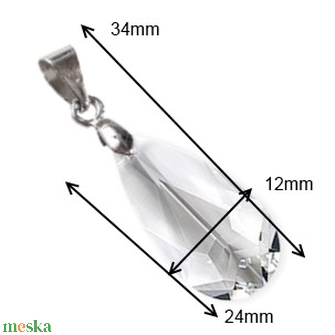 Swarovski kristály medál -24mm-es csepp - ékszer - nyaklánc - medálos nyaklánc - Meska.hu Swarovski kristály medál -24mm-es csepp - ékszer - nyaklánc - medálos nyaklánc - Meska.hu