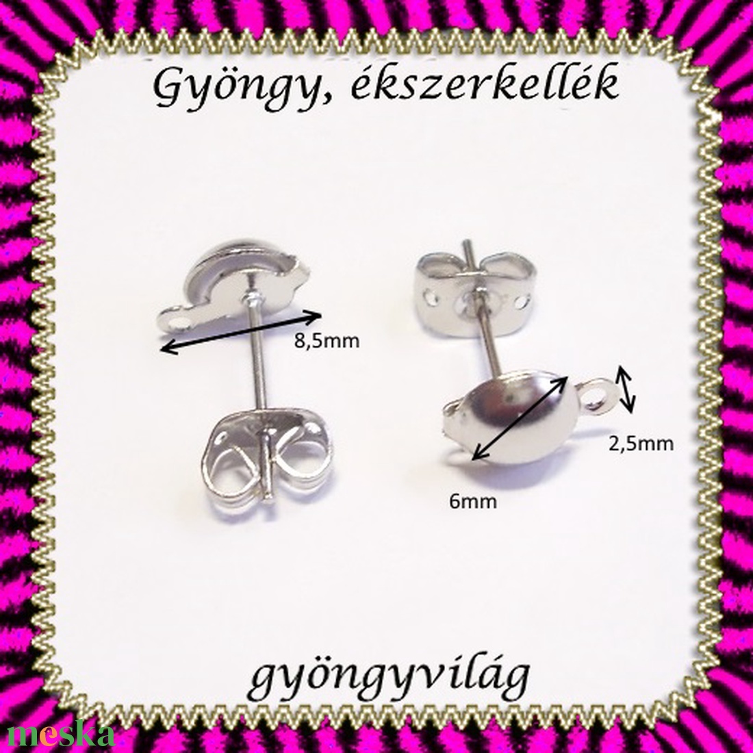 Bedugós fülbevaló alap 5 pár BFK-B05 E - gyöngy, ékszerkellék - egyéb alkatrész - Meska.hu Bedugós fülbevaló alap 5 pár BFK-B05 E - gyöngy, ékszerkellék - egyéb alkatrész - Meska.hu