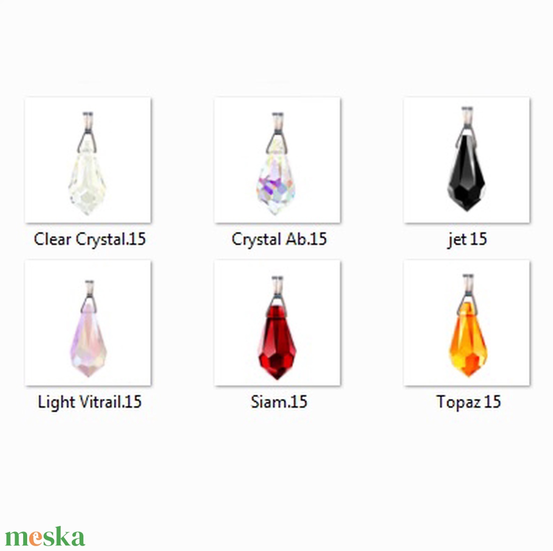 Swarovski kristály medál -15mm-es csepp több színben - ékszer - nyaklánc - medál - Meska.hu Swarovski kristály medál -15mm-es csepp több színben - ékszer - nyaklánc - medál - Meska.hu