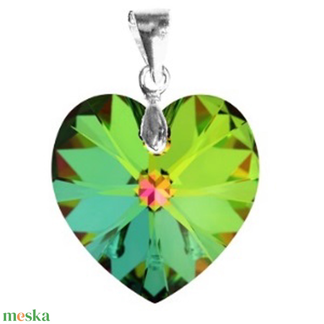 Swarovski kristály medál -18mm-es AB-s szív több színben - ékszer - nyaklánc - medál - Meska.hu Swarovski kristály medál -18mm-es AB-s szív több színben - ékszer - nyaklánc - medál - Meska.hu