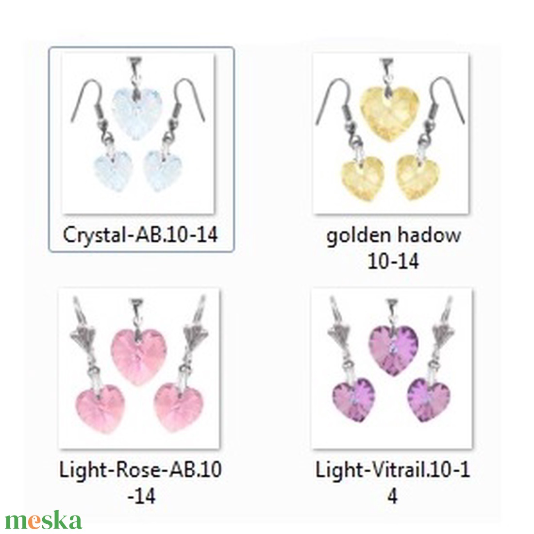 Swarovski kristály 10-14 mm-es AB bevonatos szív szett több színben - ékszer - ékszerszett - Meska.hu Swarovski kristály 10-14 mm-es AB bevonatos szív szett több színben - ékszer - ékszerszett - Meska.hu