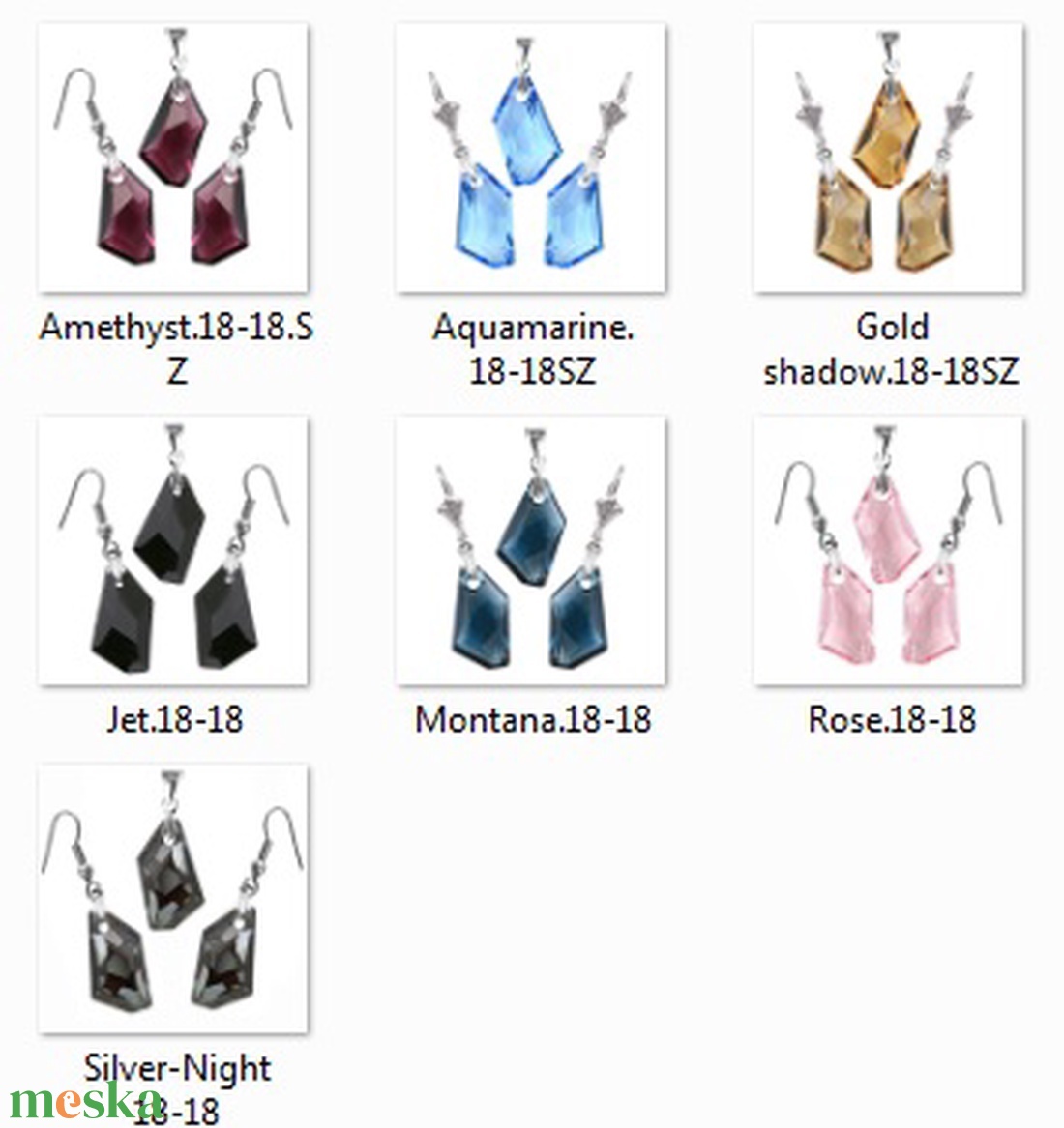 Swarovski kristály 18-18 mm-es de-art szett több színben - ékszer - ékszerszett - Meska.hu Swarovski kristály 18-18 mm-es de-art szett több színben - ékszer - ékszerszett - Meska.hu
