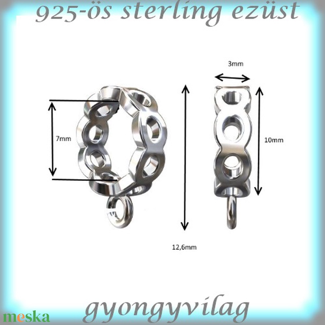 925-ös ezüst medáltartó EMT 29 - gyöngy, ékszerkellék - egyéb alkatrész - Meska.hu 925-ös ezüst medáltartó EMT 29 - gyöngy, ékszerkellék - egyéb alkatrész - Meska.hu