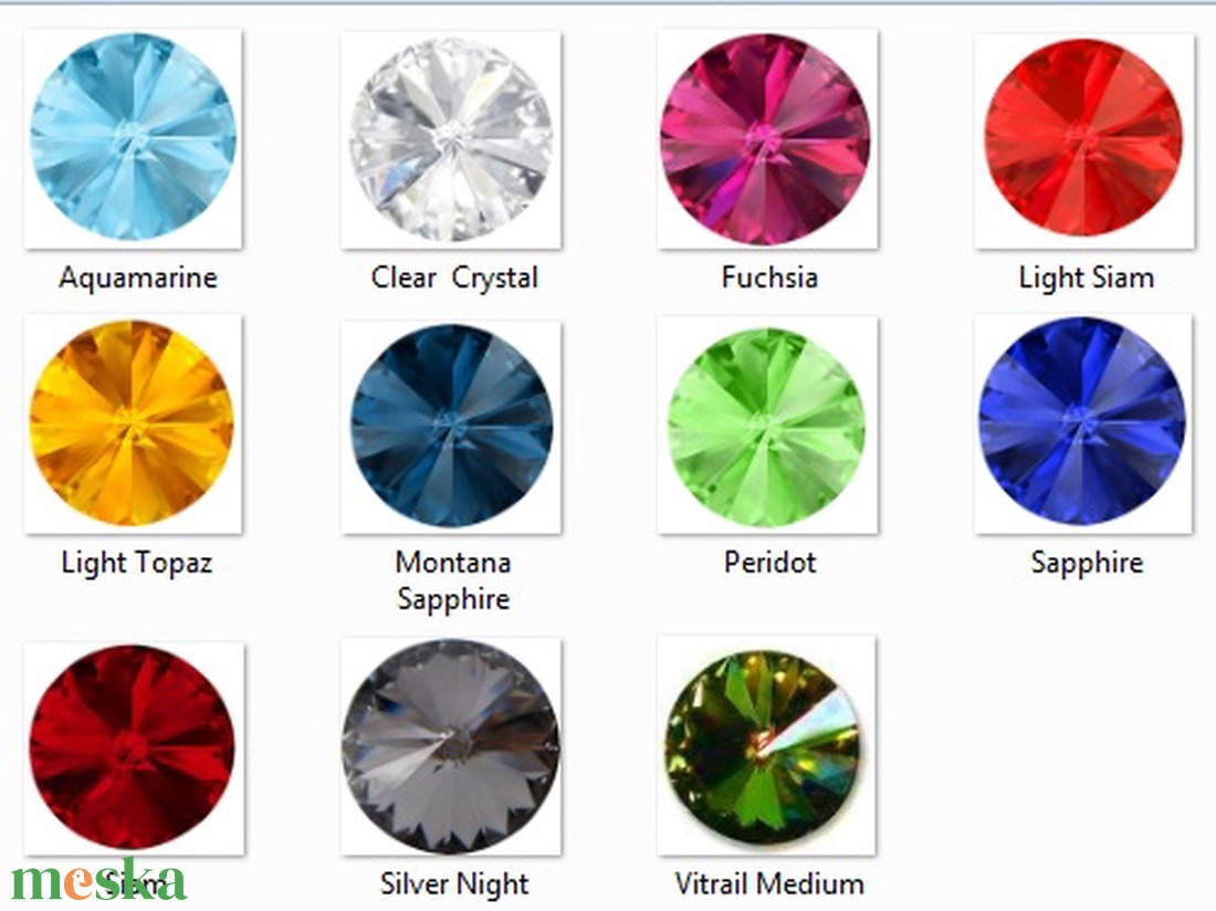 Swarovski rivoli ragasztható 1db/cs10mm - kellékek & szerszámok - gyöngyfűzés kellékek - swarovski kristályok - Meska.hu Swarovski rivoli ragasztható 1db/cs10mm - kellékek & szerszámok - gyöngyfűzés kellékek - swarovski kristályok - Meska.hu