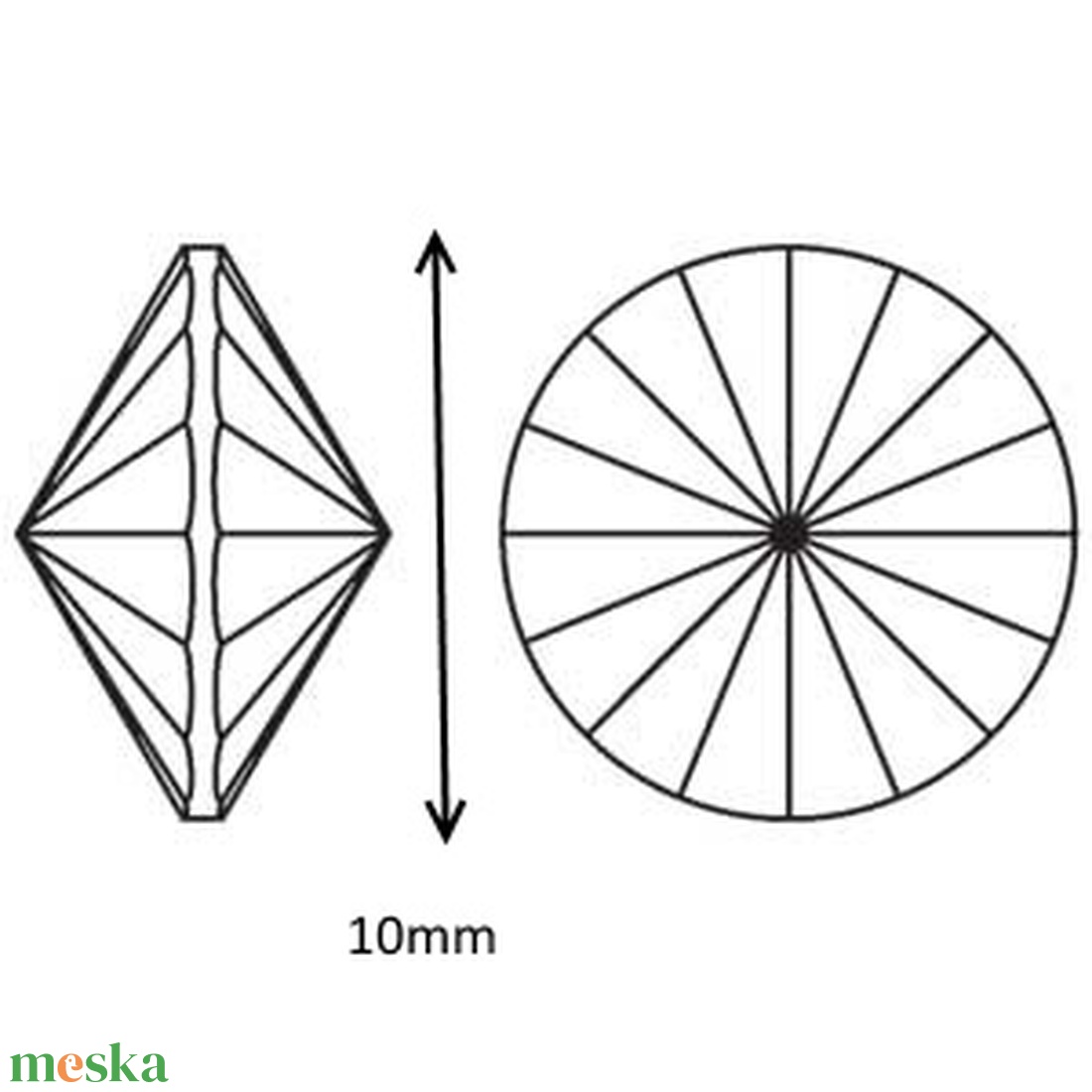 Swarovski rivoli ragasztható 1db/cs10mm - kellékek & szerszámok - gyöngyfűzés kellékek - swarovski kristályok - Meska.hu Swarovski rivoli ragasztható 1db/cs10mm - kellékek & szerszámok - gyöngyfűzés kellékek - swarovski kristályok - Meska.hu