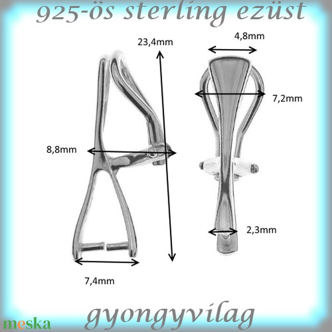 925-ös sterling ezüst ékszerkellék: fülbevaló kapocs, biztonsági-francia kapcsos, klipsz EFK KL 03 - gyöngy, ékszerkellék - egyéb alkatrész - Meska.hu 925-ös sterling ezüst ékszerkellék: fülbevaló kapocs, biztonsági-francia kapcsos, klipsz EFK KL 03 - gyöngy, ékszerkellék - egyéb alkatrész - Meska.hu
