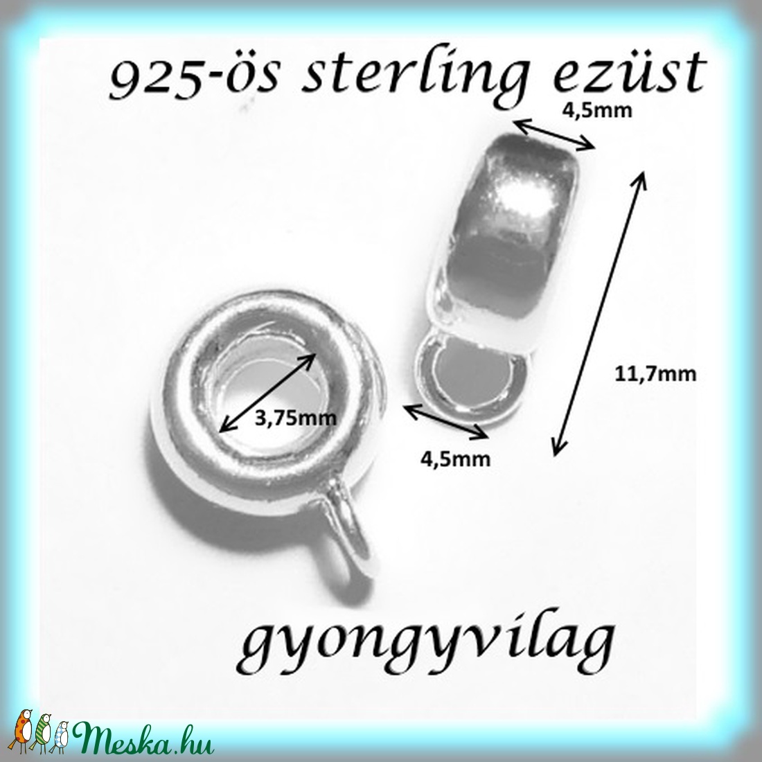 925-ös ezüst medáltartó EMT 33 - kellékek & szerszámok - gyöngyfűzés kellékek - egyéb alkatrész - Meska.hu 925-ös ezüst medáltartó EMT 33 - kellékek & szerszámok - gyöngyfűzés kellékek - egyéb alkatrész - Meska.hu