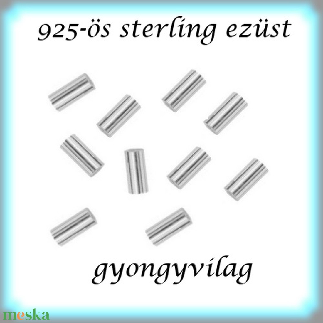 925-ös ezüst köztes / gyöngy / dísz EKÖ 19 1,5x2x0,3  10db/cs - gyöngy, ékszerkellék - fém köztesek - Meska.hu