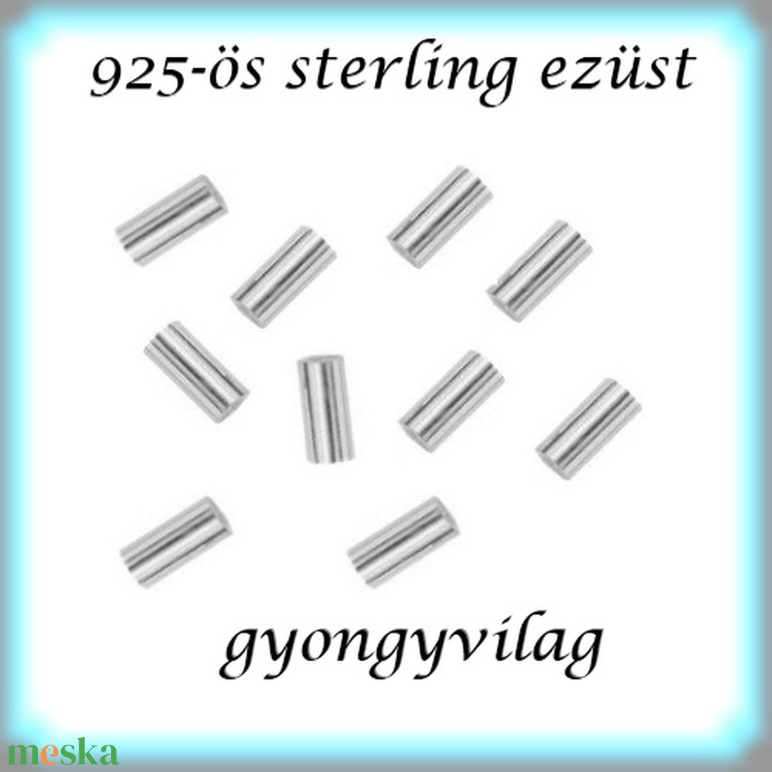 925-ös ezüst köztes / gyöngy / dísz EKÖ 19 1,5x2x0,25  20db/cs - gyöngy, ékszerkellék - fém köztesek - Meska.hu