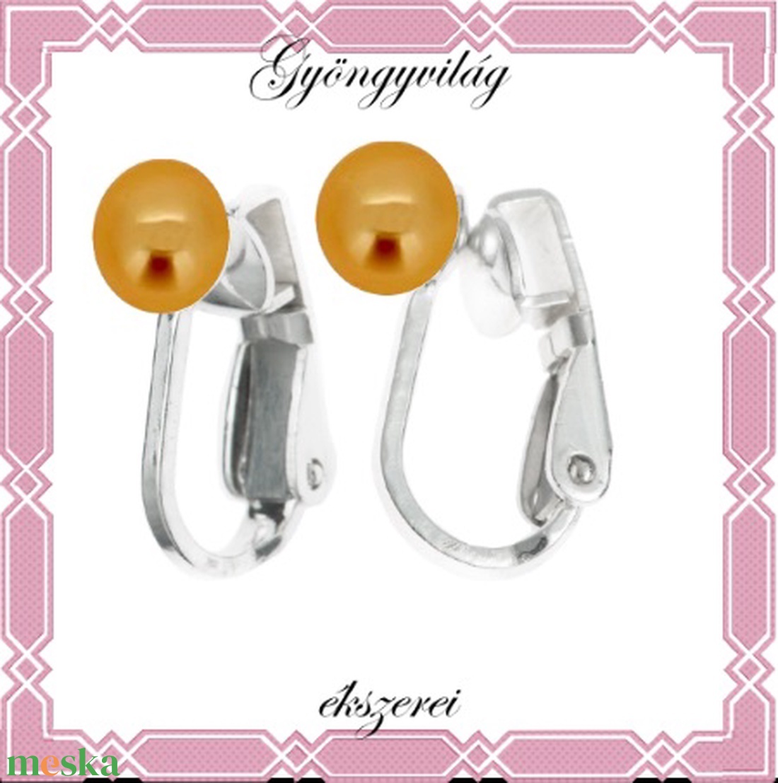 925-ös sterling ezüst klipsz Swarovski félig fúrt gömb 8mm több színben SFE-SW03-3-8 - ékszer - fülbevaló - lógó fülbevaló - Meska.hu 925-ös sterling ezüst klipsz Swarovski félig fúrt gömb 8mm több színben SFE-SW03-3-8 - ékszer - fülbevaló - lógó fülbevaló - Meska.hu