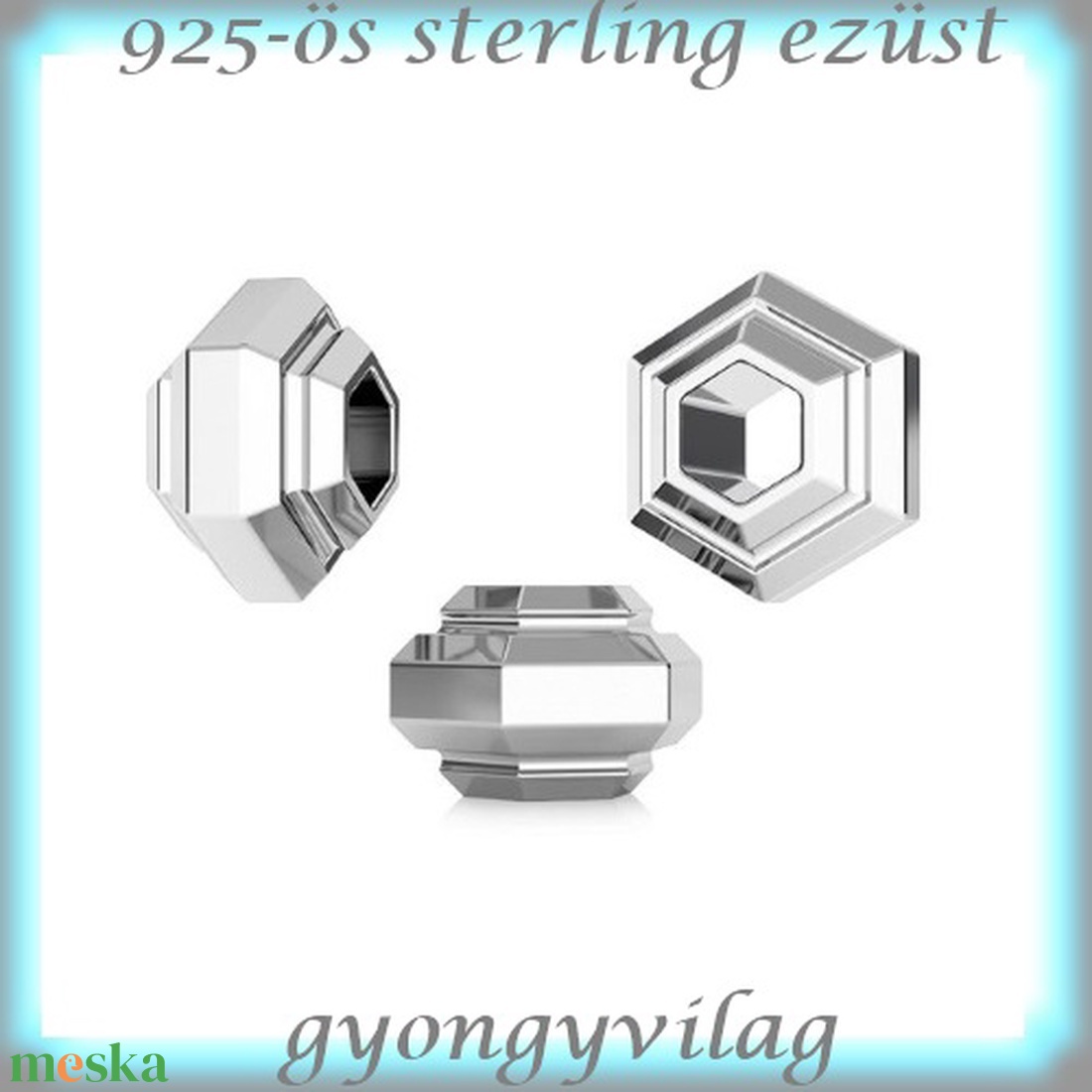 925-ös ezüst köztes / gyöngy / dísz EKÖ 84 - gyöngy, ékszerkellék - fém köztesek - Meska.hu 925-ös ezüst köztes / gyöngy / dísz EKÖ 84 - gyöngy, ékszerkellék - fém köztesek - Meska.hu