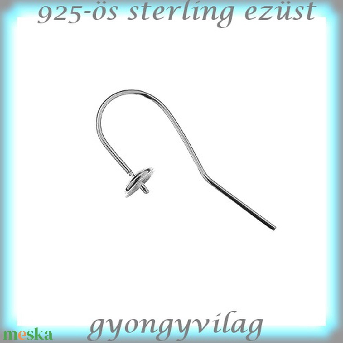 925-ös sterling ezüst ékszerkellék: fülbevaló kapocs, akasztós EFK A 69 - kellékek & szerszámok - ékszerkellék - fülbevaló kapocs - Meska.hu