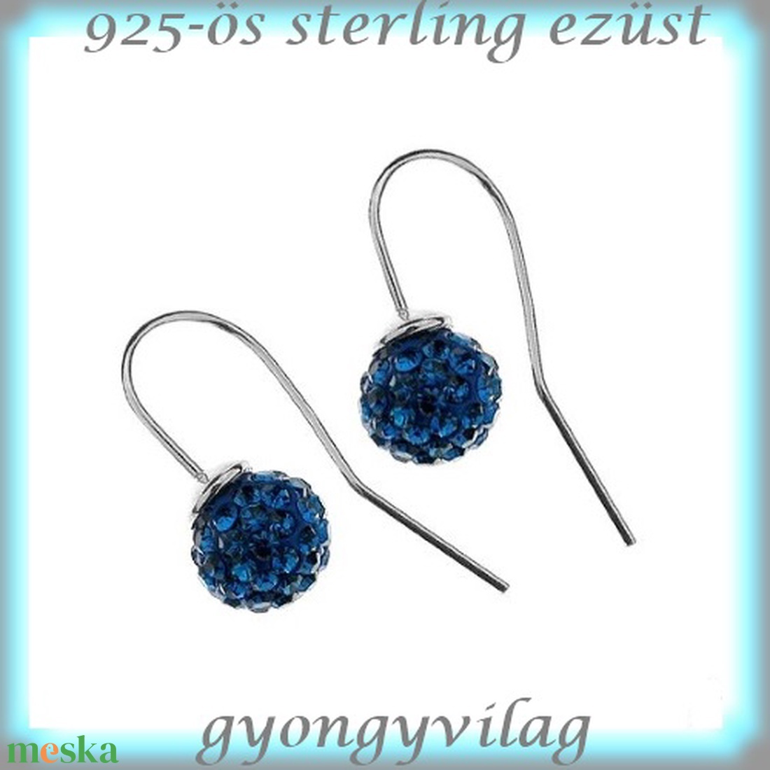 925-ös sterling ezüst ékszerkellék: fülbevaló kapocs, akasztós EFK A 69 g - kellékek & szerszámok - gyöngyfűzés kellékek - egyéb alkatrész - Meska.hu