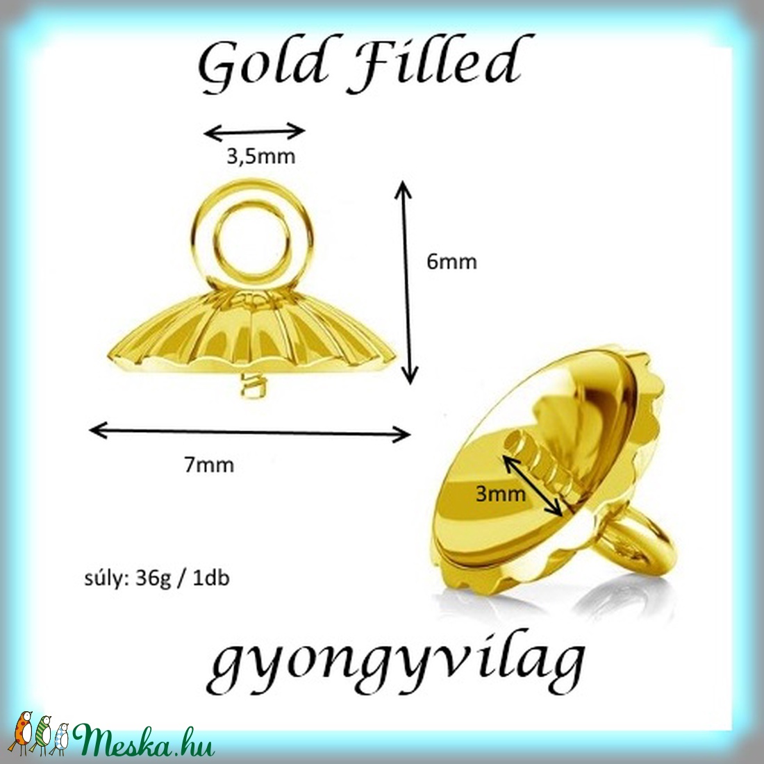 Gold Filled medálkapocs EMK 67 G - kellékek & szerszámok - ékszerkellék - medáltartó, medálkapocs - Meska.hu Gold Filled medálkapocs EMK 67 G - kellékek & szerszámok - ékszerkellék - medáltartó, medálkapocs - Meska.hu