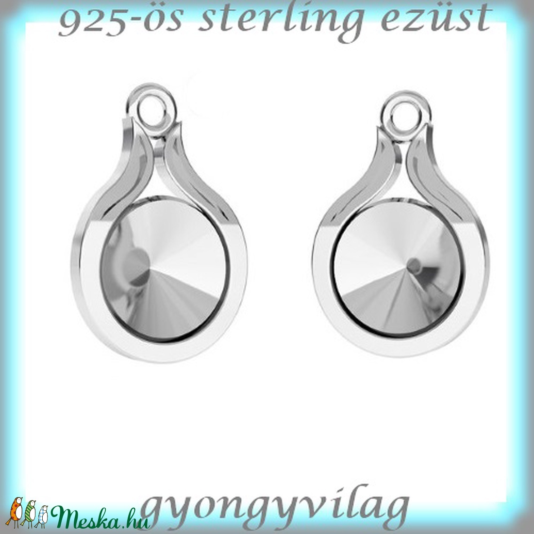 925-ös finomságú sterling ezüst kandeláber/ továbbépíthető köztes /tartó elem 8mm-es rivolihoz EKA 59 - gyöngy, ékszerkellék - egyéb alkatrész - Meska.hu 925-ös finomságú sterling ezüst kandeláber/ továbbépíthető köztes /tartó elem 8mm-es rivolihoz EKA 59 - gyöngy, ékszerkellék - egyéb alkatrész - Meska.hu