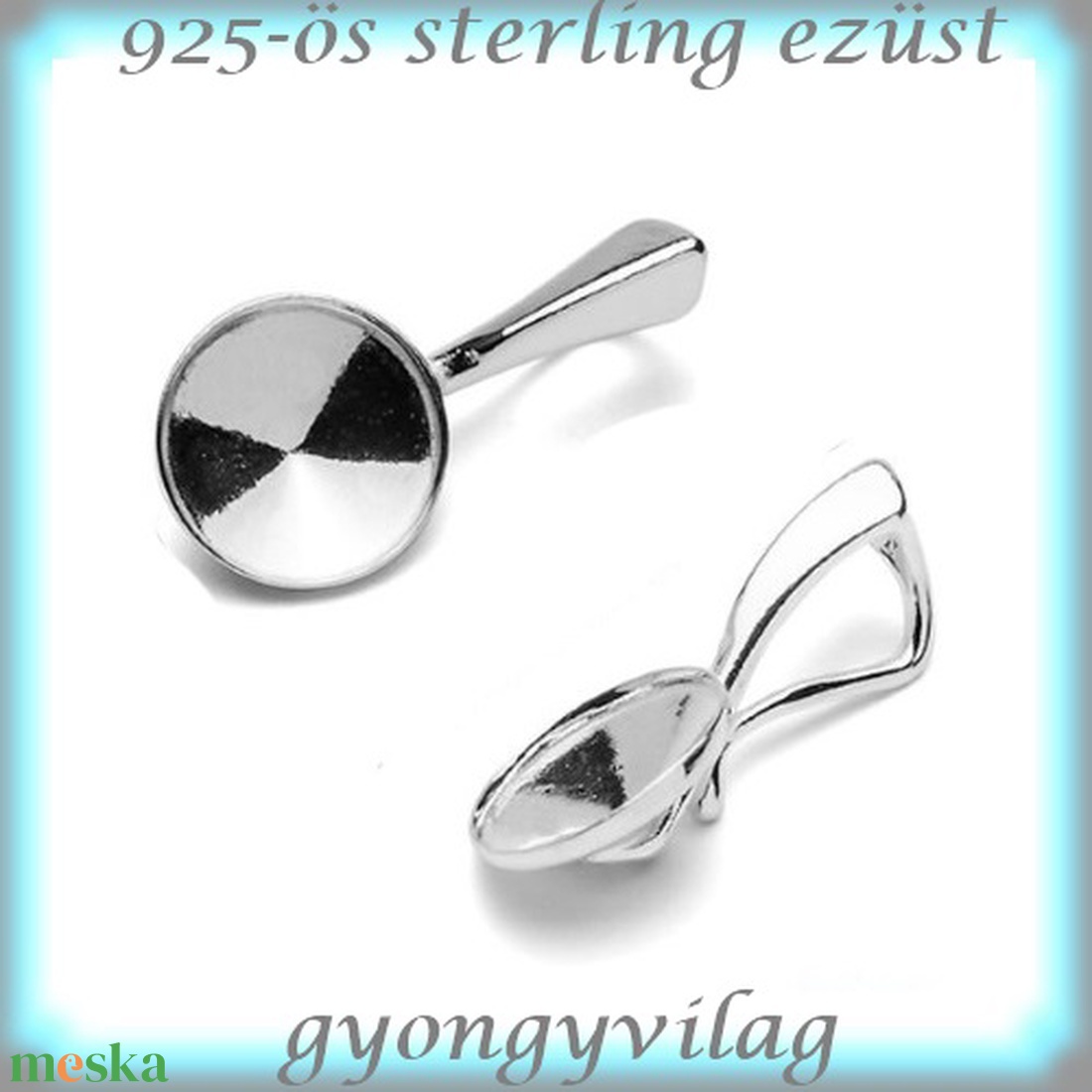 925-ös ezüst medálkapocs EMK 55-10 - kellékek & szerszámok - ékszerkellék - medáltartó, medálkapocs - Meska.hu 925-ös ezüst medálkapocs EMK 55-10 - kellékek & szerszámok - ékszerkellék - medáltartó, medálkapocs - Meska.hu