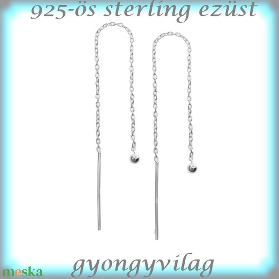 925-ös ezüst fülbevaló kapocs , füllánc EFK BFL 04-100e - gyöngy, ékszerkellék - egyéb alkatrész - Meska.hu 925-ös ezüst fülbevaló kapocs , füllánc EFK BFL 04-100e - gyöngy, ékszerkellék - egyéb alkatrész - Meska.hu