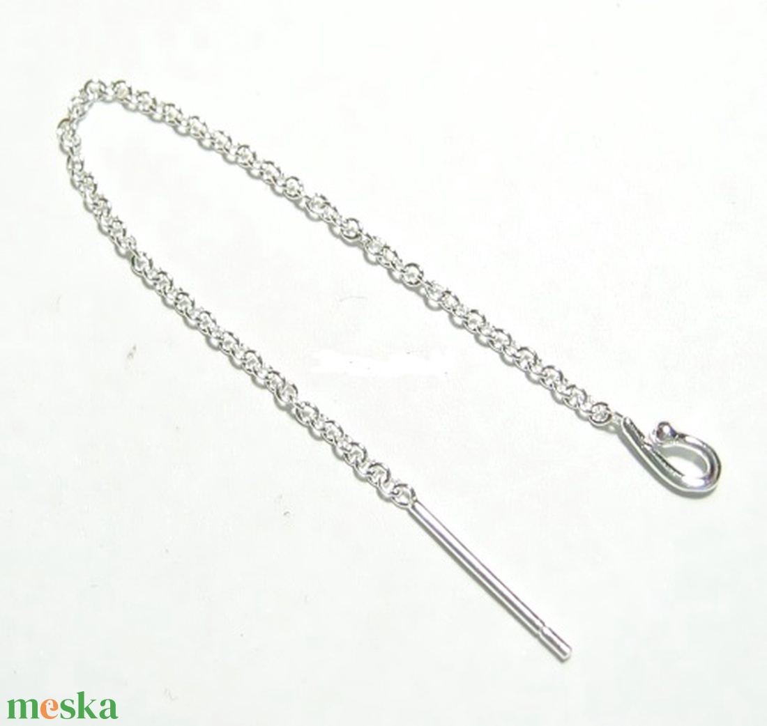 925-ös sterling ezüst ékszerkellék: fülbevaló kapocs, bedugós, füllánc EFK BFL 26-95e - kellékek & szerszámok - ékszerkellék - fülbevaló kapocs - Meska.hu